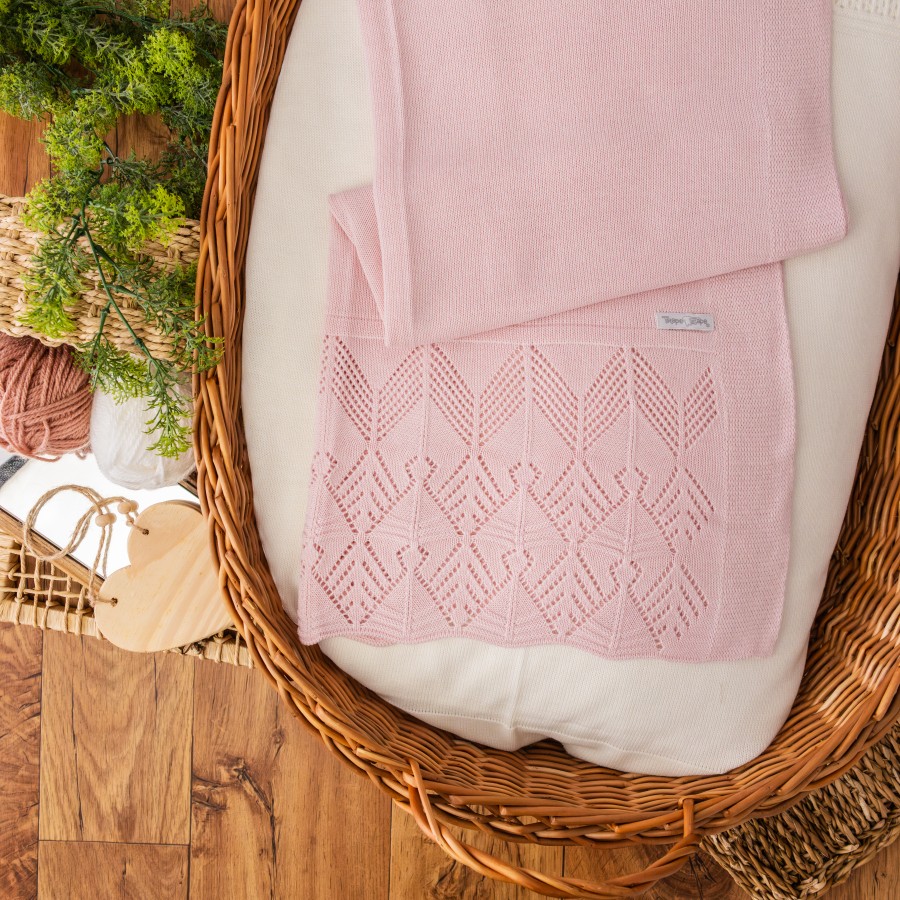  Manta de linha Renda Rosa